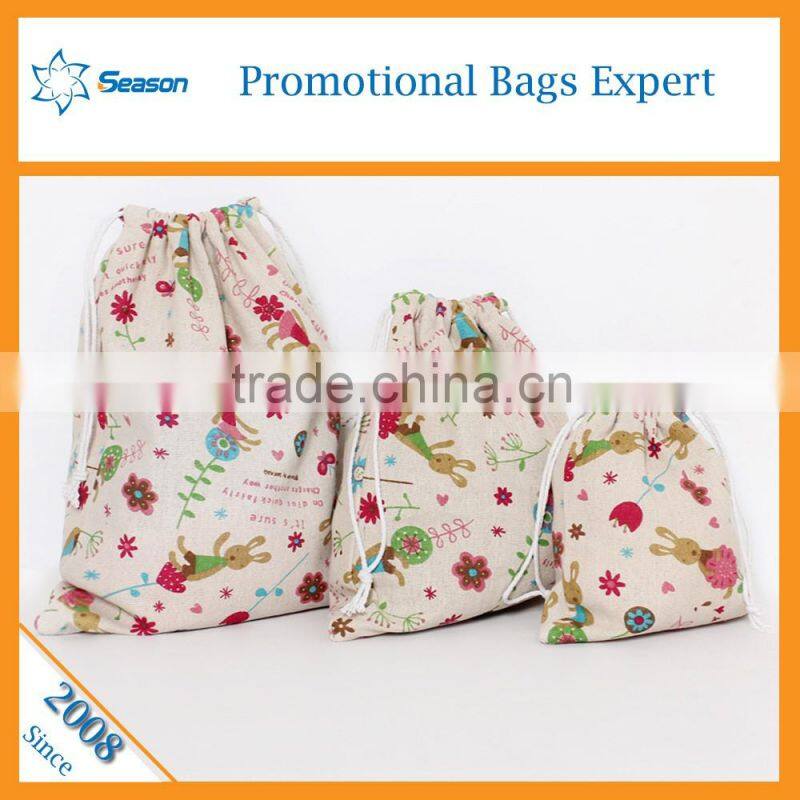 Custom logo design drawstring backpack school bag