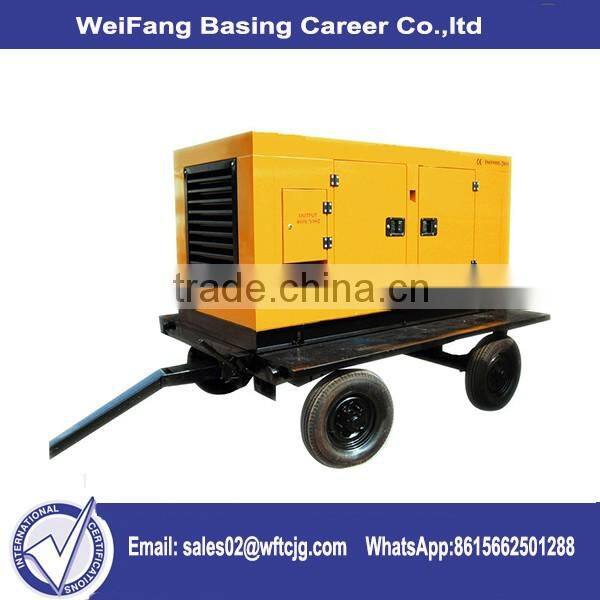 Mobile and low noise power plant 50kw silent diesel generator
