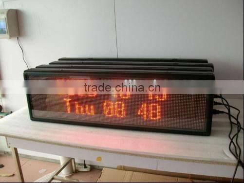 Double Sided 16x64 Pixels Green Color Outdoor LED Moving Message Display Sign