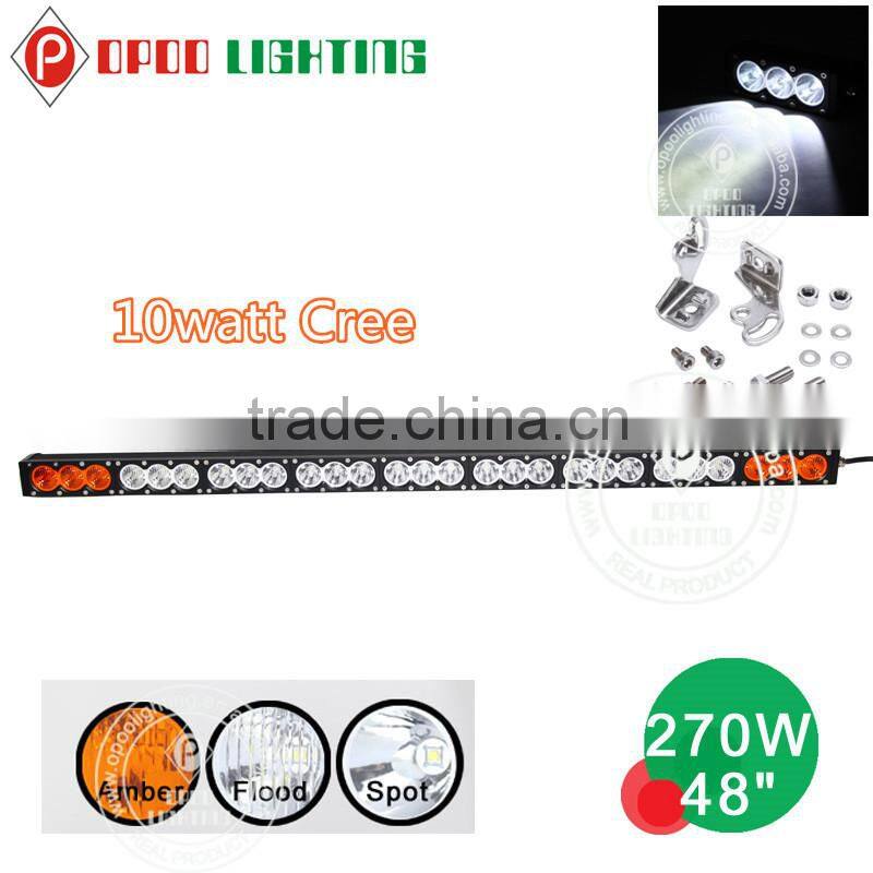 Top Sale light bar led,Amber/White 48'' 270w 10w C ree light bar led