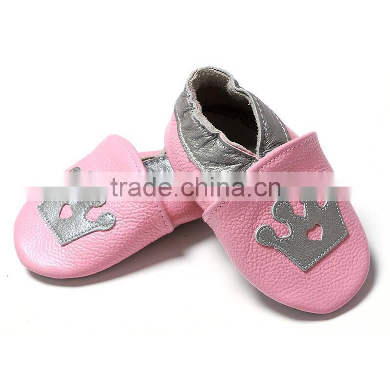 2016 new high quality comfortable fashion cute pink princess baby leather toddler shoes
