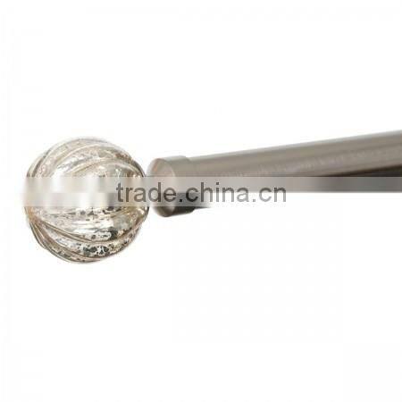 28mm Dynasty Eyelet drapery rod with Satin Silver finish