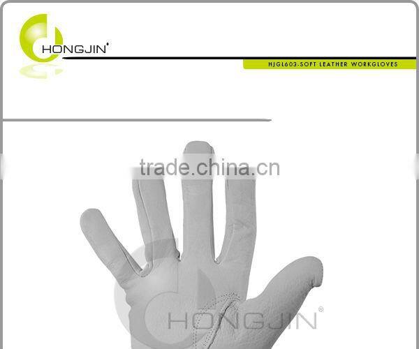 Soft Leather White Golf Winter Work Gloves