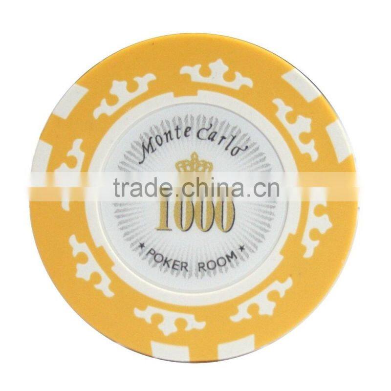 300 Ct Monte Carlo "Poker Room" Clay Poker Chip Set w/ Aluminum Case + Cut Cards