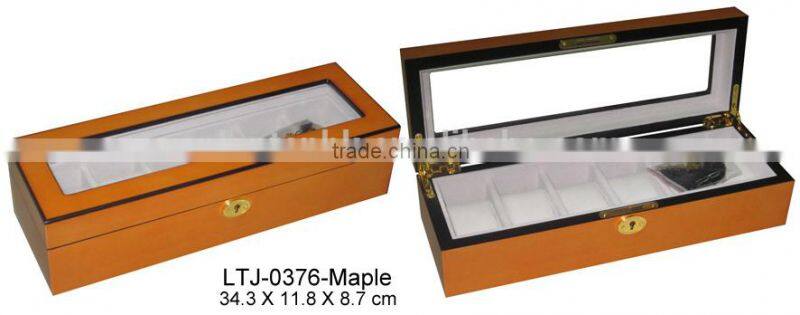 Luxury wooden watch box with lid