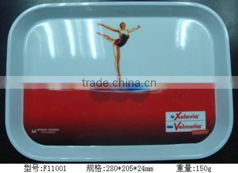 Melamine nice quality printing plastic tray