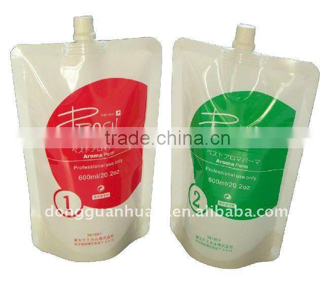 600ml hair spa cream doypack with spout in center