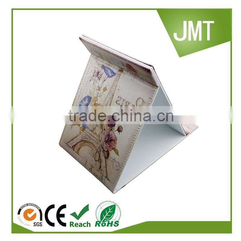 2016 wholesale custom picture printing PU table makeup mirror