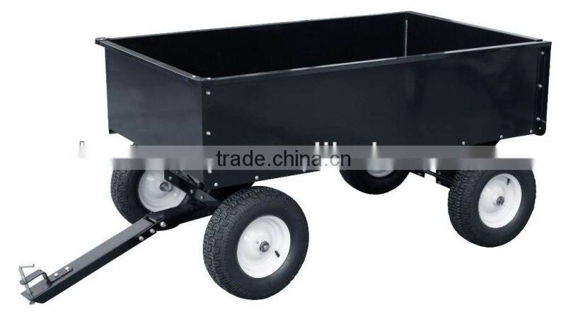 4-Wheel Utility Cart Trailer 17Cubic - 1500lbs for Garden Lawn Tractor