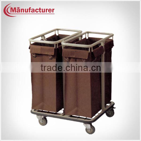 Stainless Steel Hotel Room Service Trolley Cart/Housekeeping Used Laundry Janitor Equipement