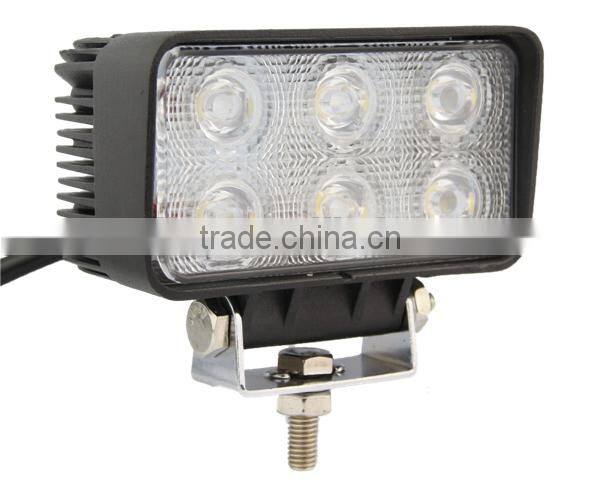 18W RECTANGLE WORK LIGHT LEDSPOTFLOOD BEAM OFF ROAD, SUV, TRUCK, TRACTOR.