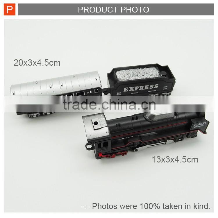 Plastic battery operated railway train toy with sound &light