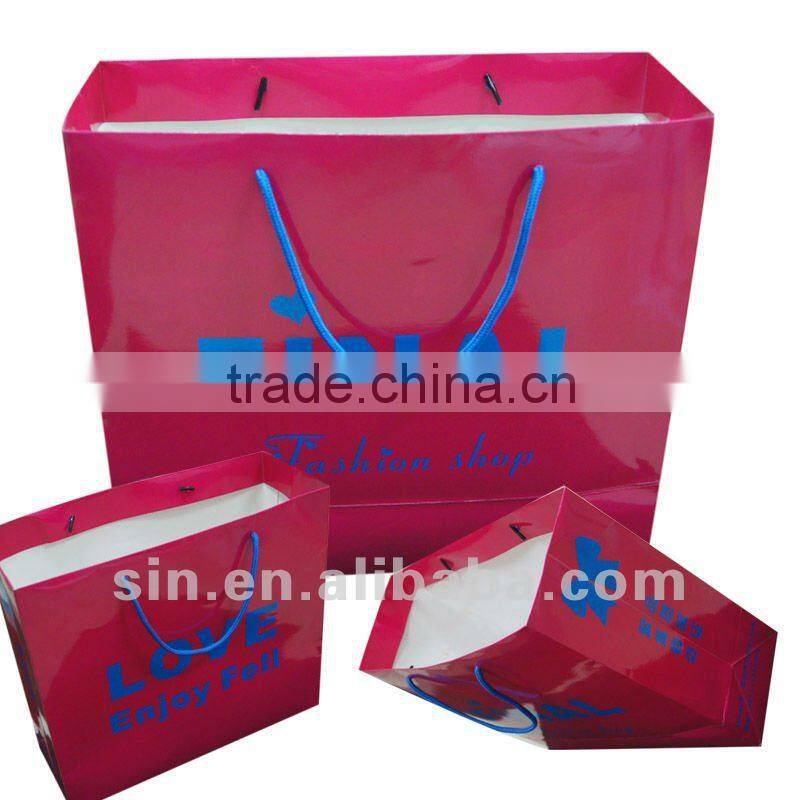 2013 High Quality Paper Gift Bag with ribbon