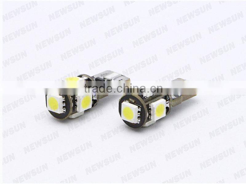 Hot Sale T10 Canbus 5 Smd 5050 Led Car Lamp No Error W5w 194 Canbus Led T10 5w5 Canbus Car Led Auto Bulb