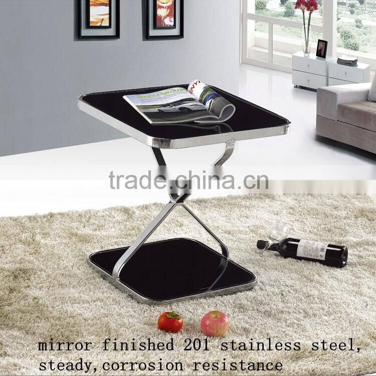 Foshan shunde modern tempered glass mermaid coffee table for living room