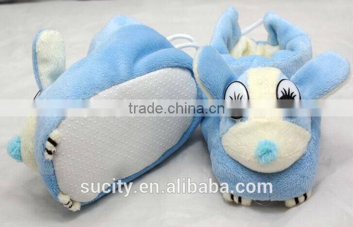 wool feel fabric newborn baby moccasin shoe pattern in animal shape