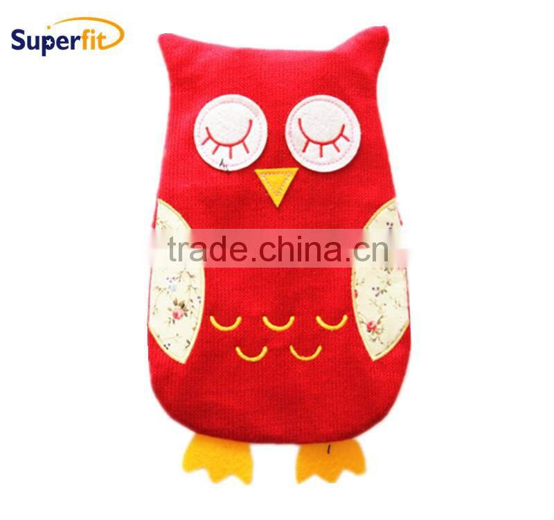 2L capacity fur accessory knitted rubber BS1970-2012 hot water bag covers