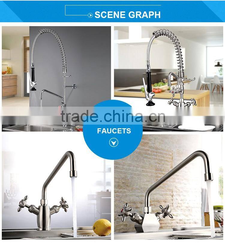 China wholesale custom 304 stainless steel industrial wall mount kitchen commercial faucet