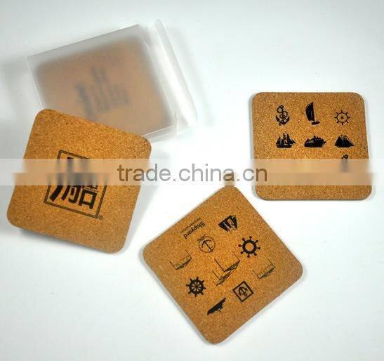 promotional item waterproofing silk-screen 1 color cup cork beer coaster