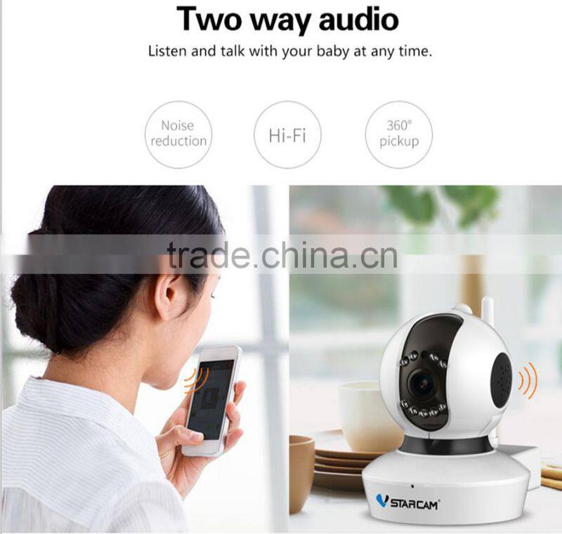 Hotsale VStarcam 2.0MP Pan tilt IP CCTV night vision 128GB TF card support full hd cctv camera