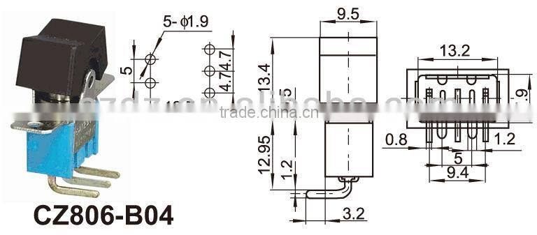 5A 3 clubfoot toggle switch,waterproof toggle switch,SPDT & DPDT MINI TOGGLE SWITCH