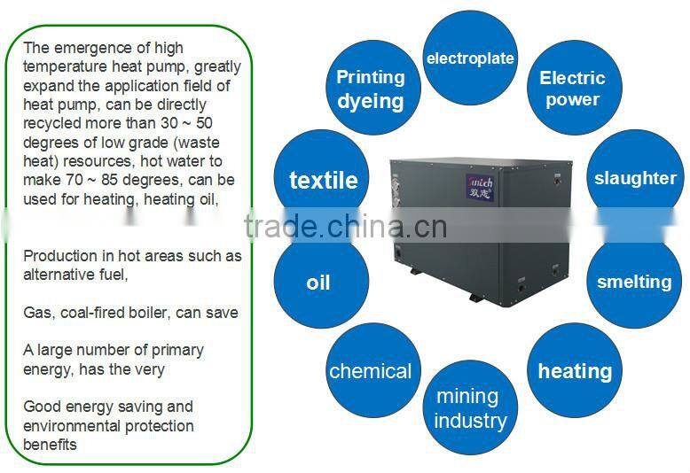 High temperature dc inverter air to water heat pump with copeland compressor
