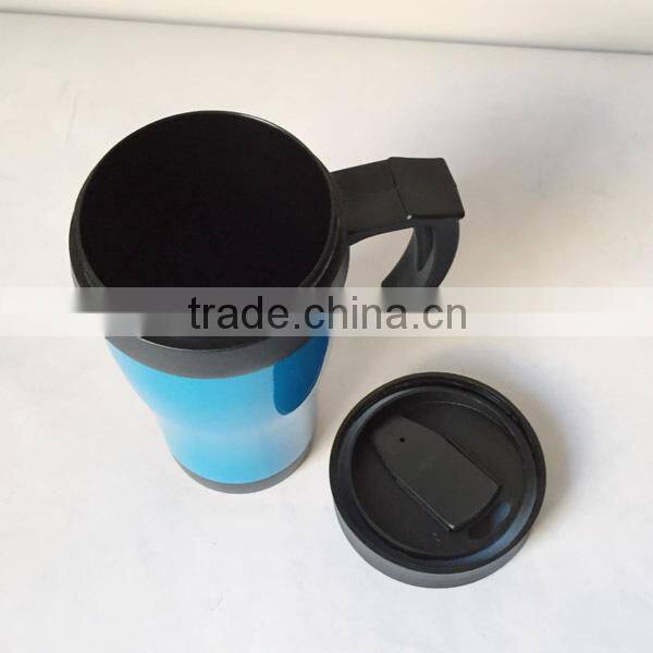400ml/14oz plastic coffee mug with handle