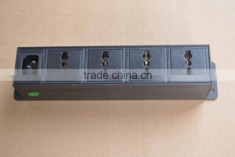 IEC C14 to Universal Socket socket 4-way Outlet Power Distribution Board & Power Strip