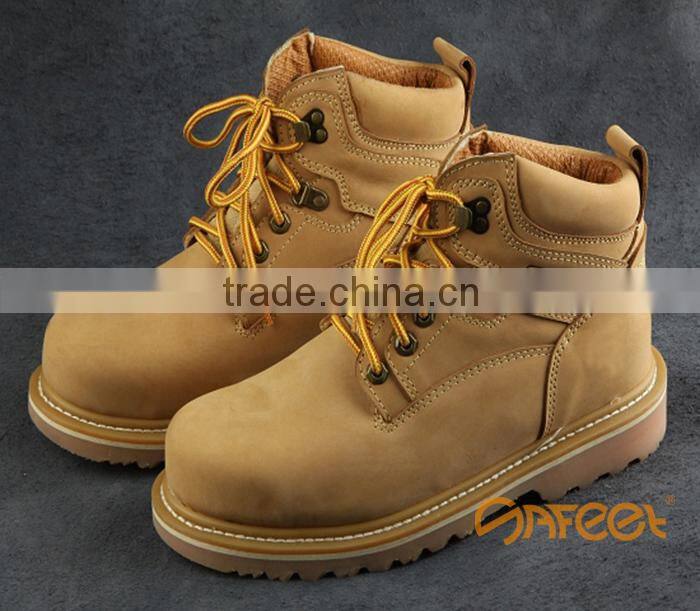 Guangzhou welding safety boots with steel toe cap and steel mid sole safety shoe code lace up rubber safety boots SA-3206