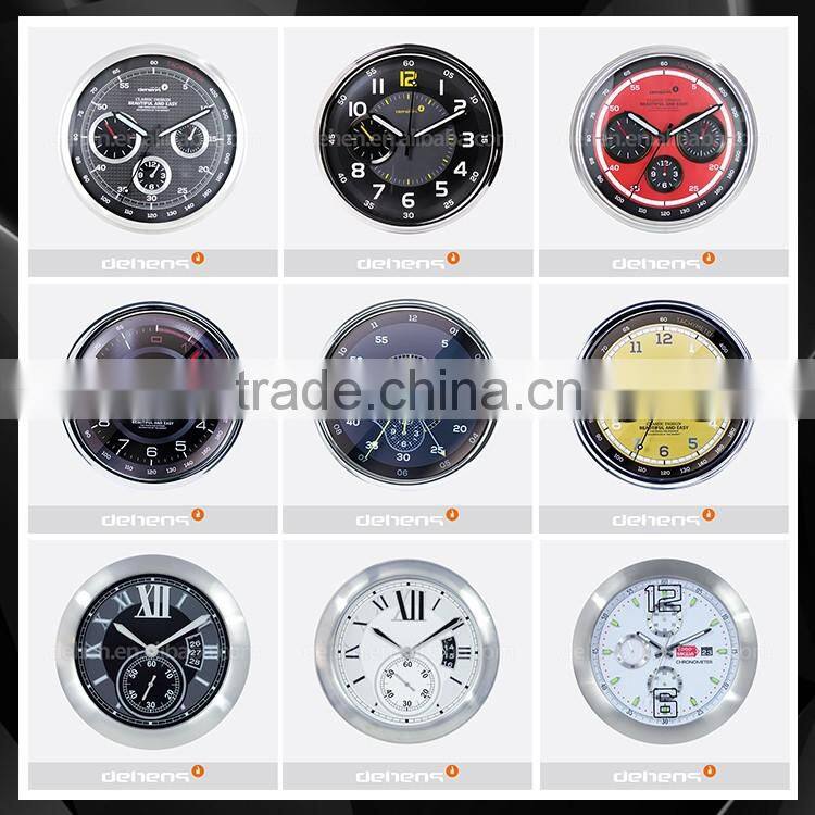 DEHENG 13-inch Cool Racing black dial Watch Clock metal clock