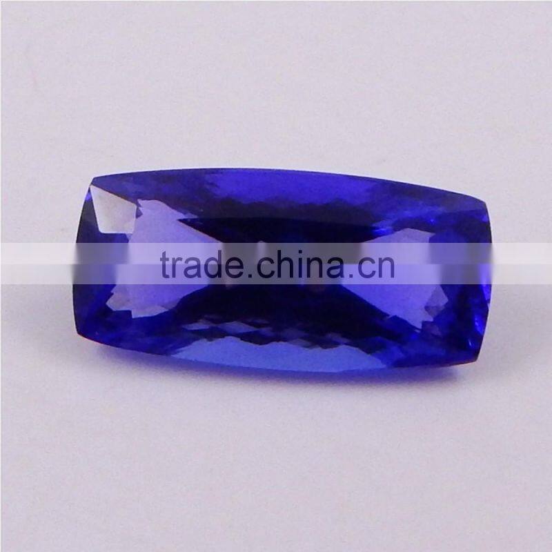 14 CTS PERFECT CUT AAA COLOR NATURAL TANZANITE 10X22 MM CUSHION