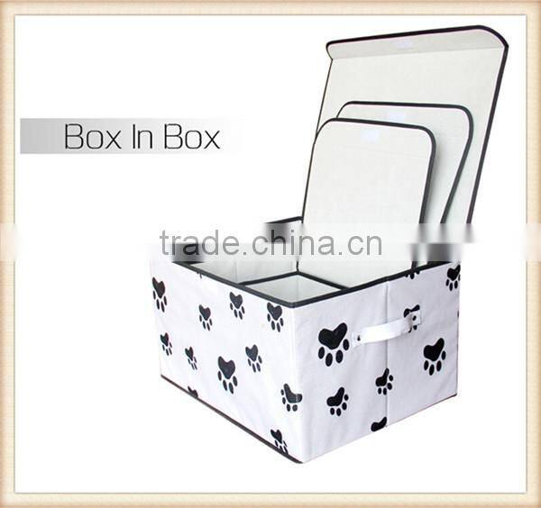 Mickey and footprint non woven foldable storage box for kids