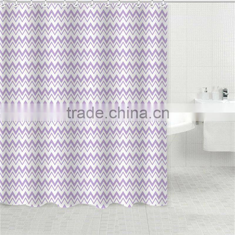 high quality waterproof polyester printed modern Shower Curtain