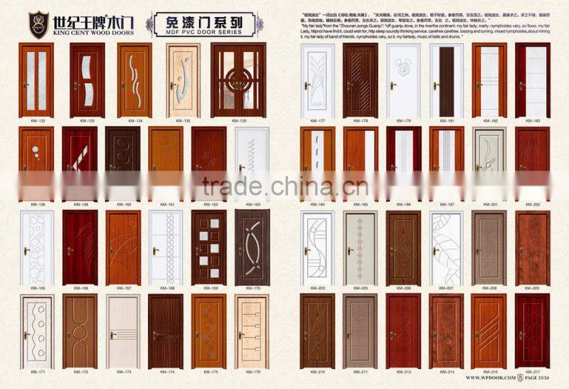 good quality solid wooden toilet door design with door stop