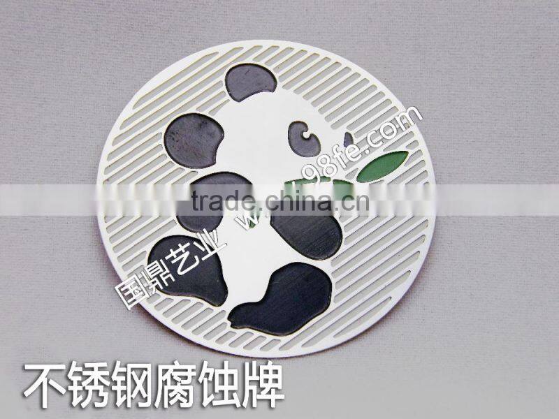 Cheap new coming logo etched stainless steel cards