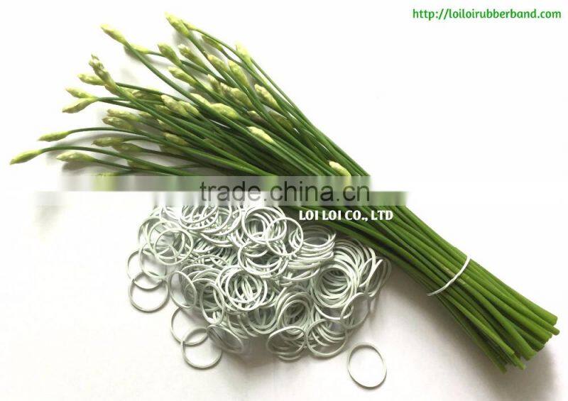 White Eco-friendly Natural Rubber Band / Elastic and Unbreakable bands
