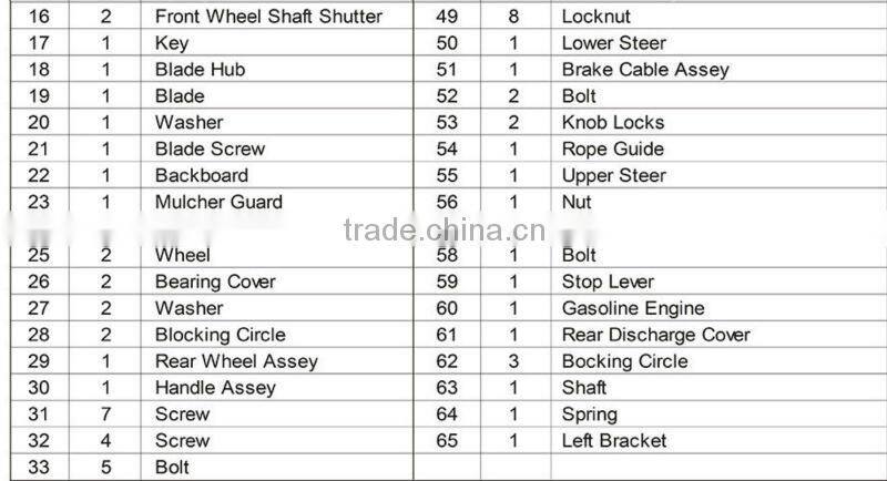 New 2013 Germany Imported Gasoline Lawn Mover