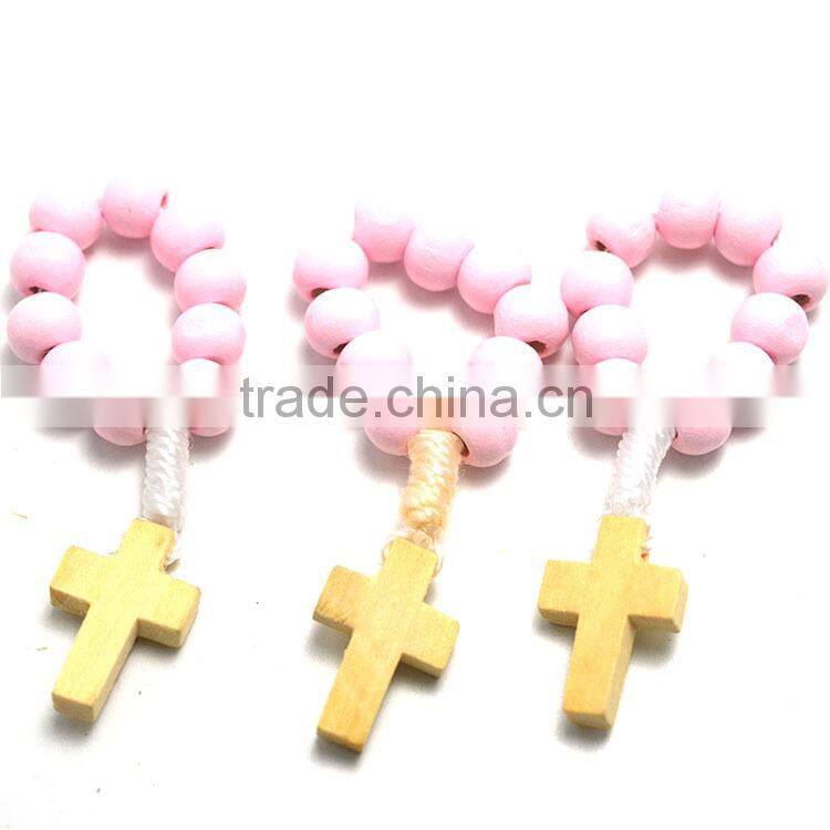Finger Ring Catholic rosary in stainless steel jewelry,Catholic Finger colors Rings,wood beads cord rosary