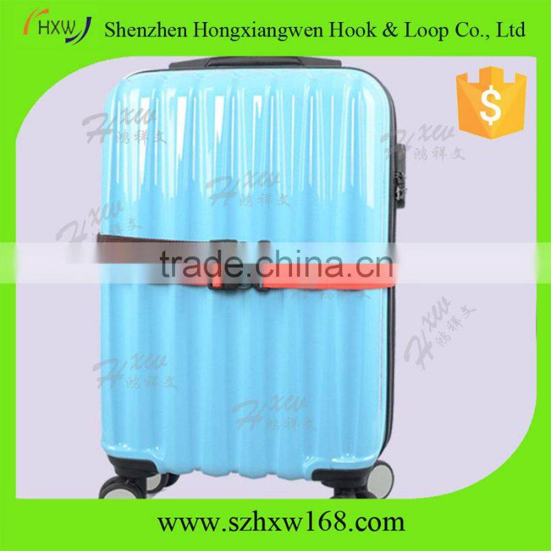 New adjustable colored nylon luggage strap with lock