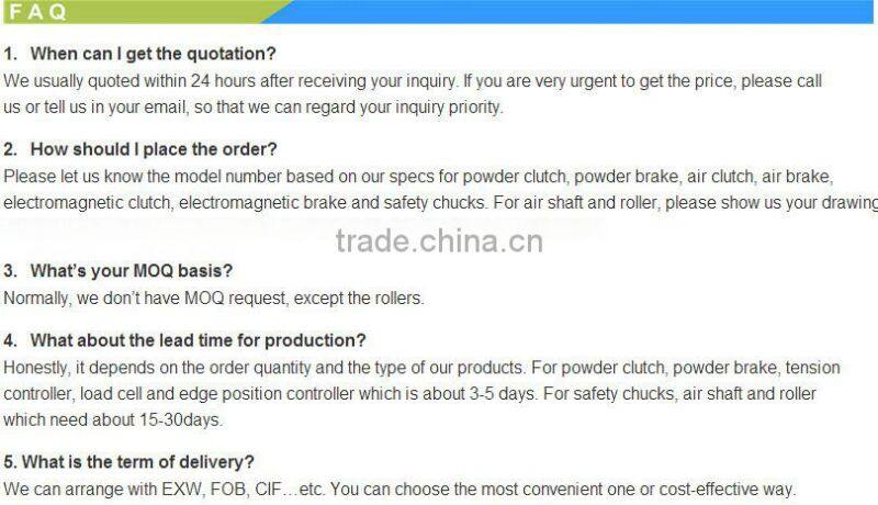 True Engin brand tension detector or tension sensor for powder brake