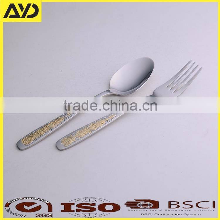 24pcs Stainless Steel Tableware Knife Fork Spoon Teaspoon Western Cutlery
