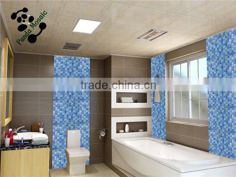 SMS14 300x300mm mosaic Blue crystal glass mosaic for swimming pool tile