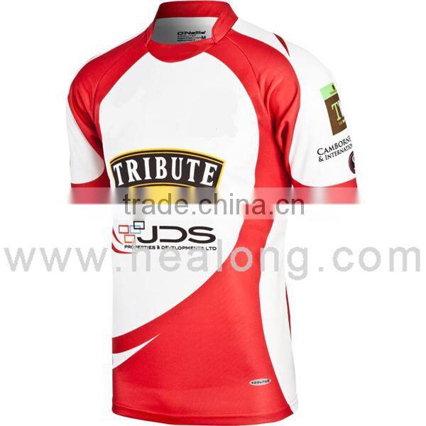 2014 new design Customized sublimated rugby jersey