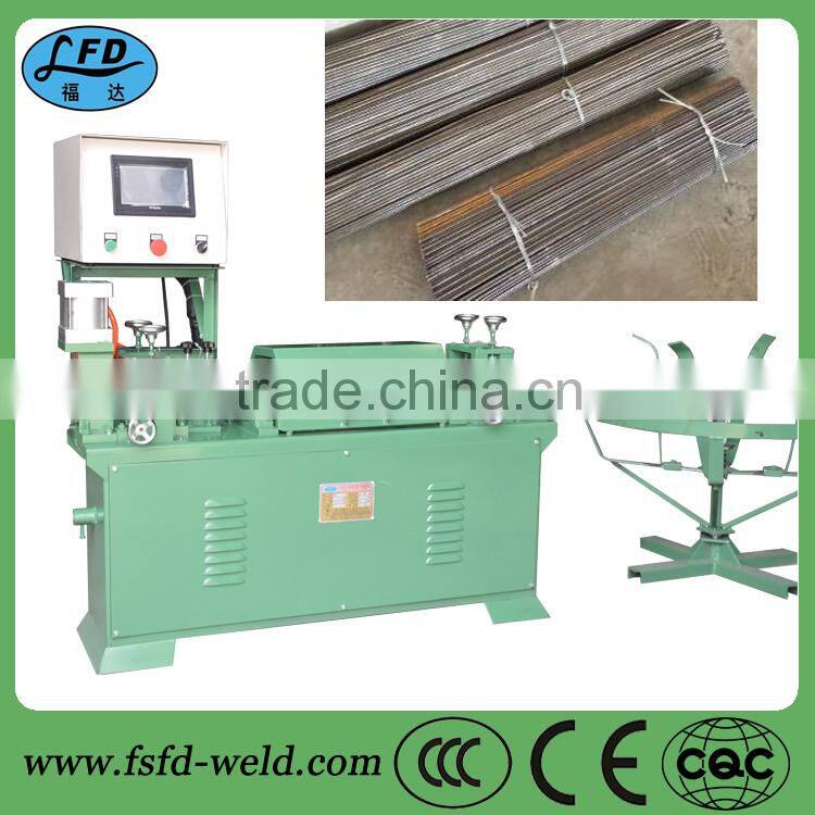 Steel bar rebar straightening and cutting machine