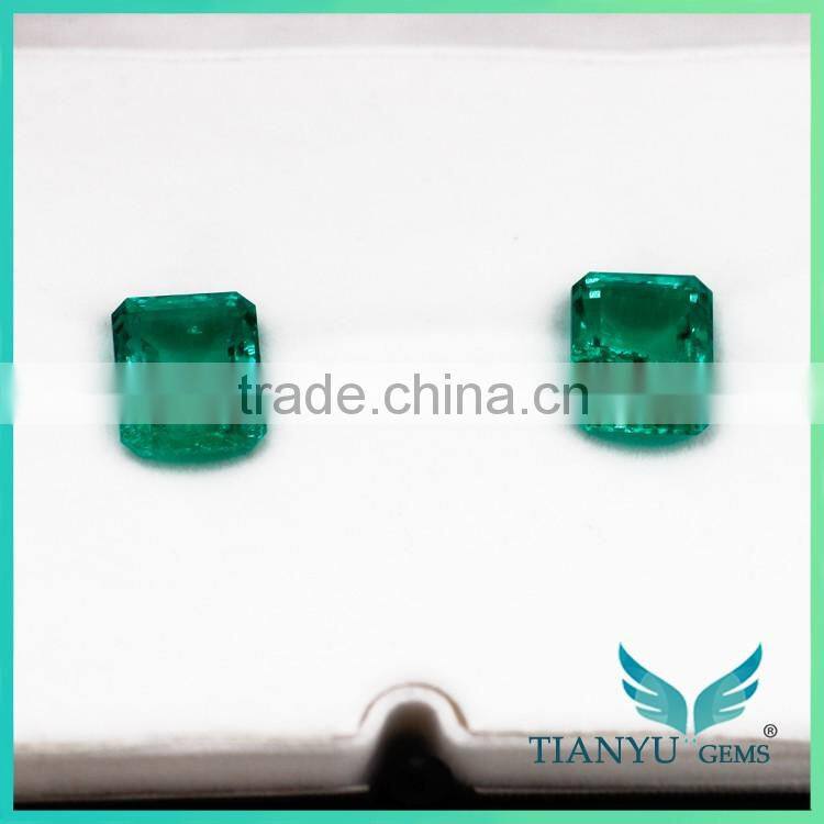 Colombian Emerald emerald cut 8*10mm synthetic emerald stone for emerald jewelry