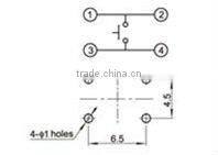 FTVDP01 Micro Switch 6x6x4.3mm PCB Momentary Tactile Tact switch 50mA 12V DC