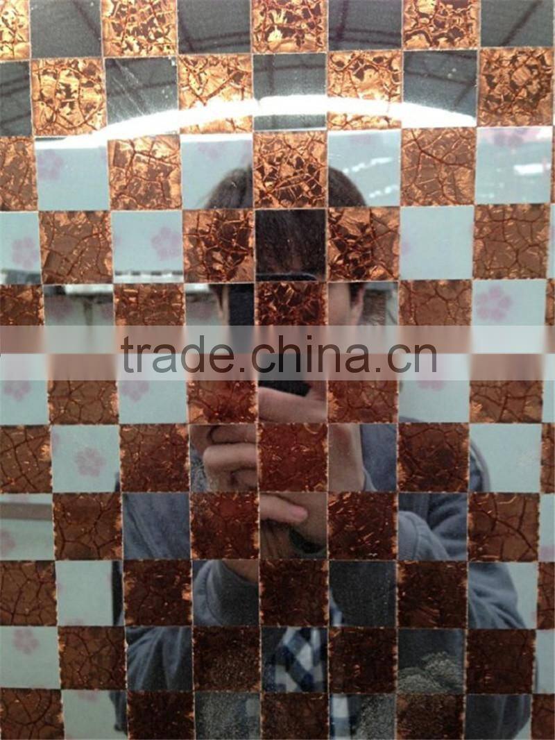 cheap supplier design ice flower mirror glass for interior decoration