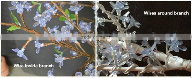 European hotsale 2m beautiful garden decorative artificial lighted willow trees