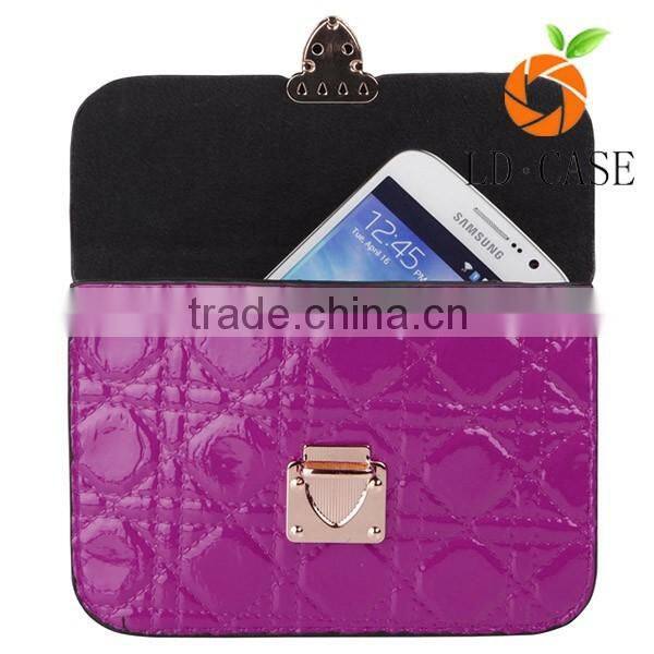 Cheap wholesale fashion high quality leather phone bag purse for Samsung brand