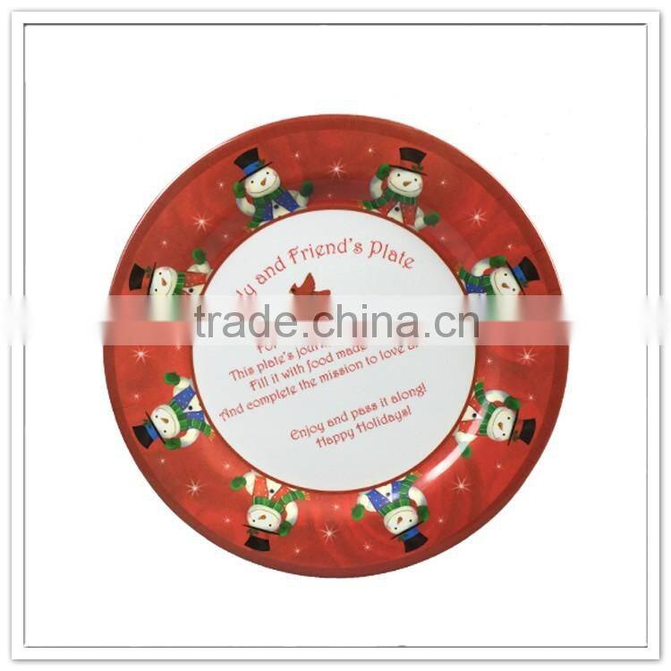 2016 newest mlemaine round christmas plate